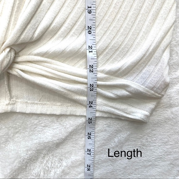 Juicy Couture Y2K White Bling Neck Front Knot Pull On Lightweight Sweater Medium - Picture 14 of 15